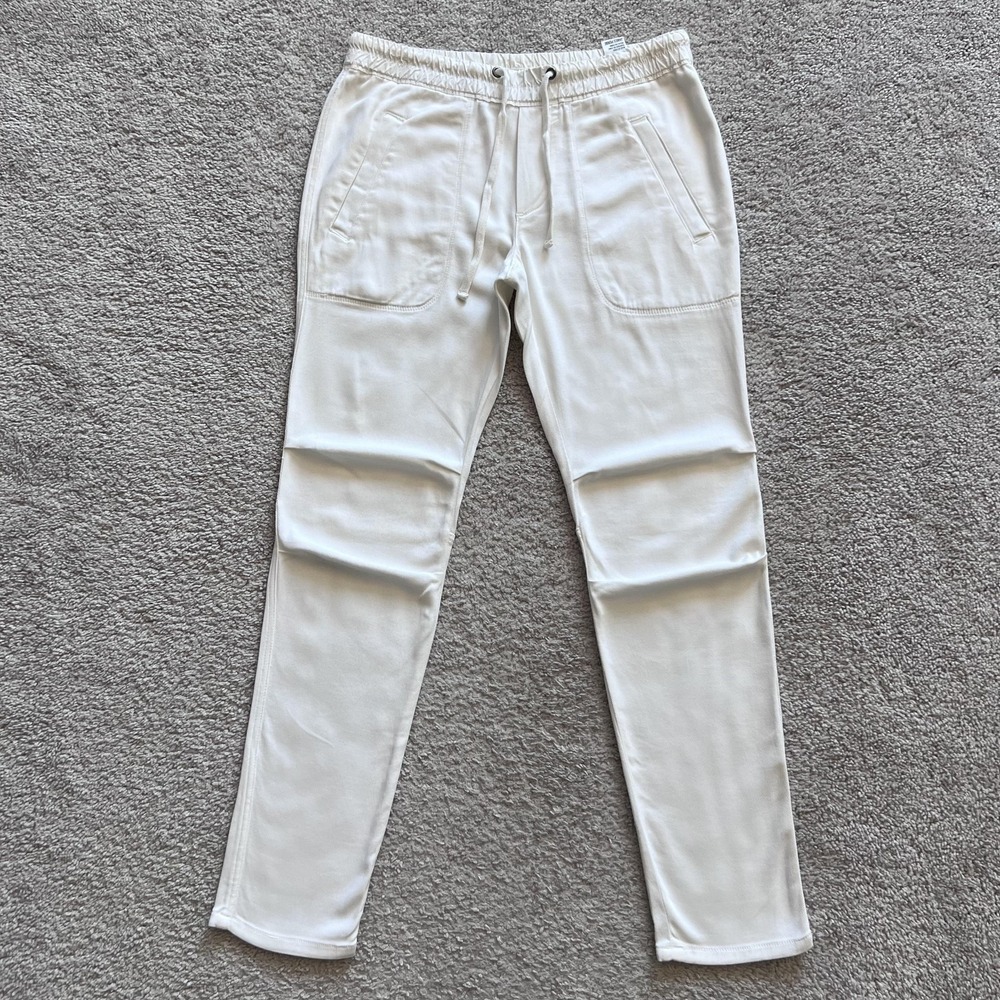 Standard James Perse Jogger Pants Womens 1 White Twill Elastic Waist